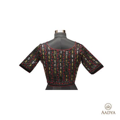 Readymade Blouse With Kantha Work