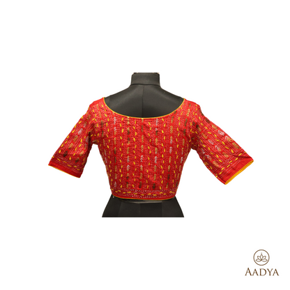 Readymade Blouse With Kantha Work