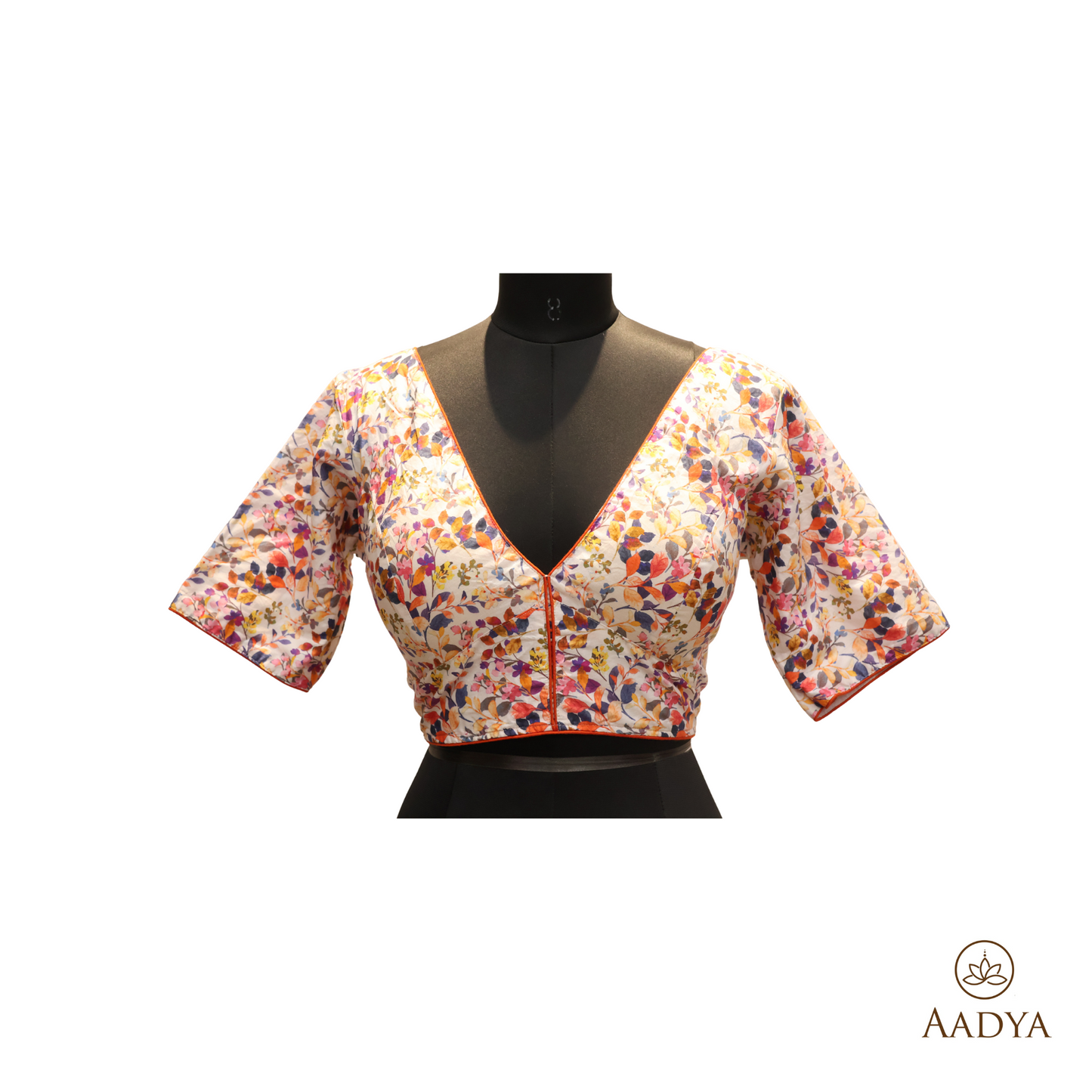 Premium Cotton Readymade Blouse With Printed Pattern