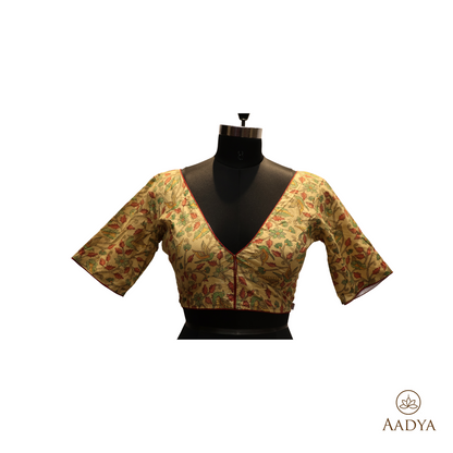 Premium Cotton Readymade Blouse With Printed Pattern