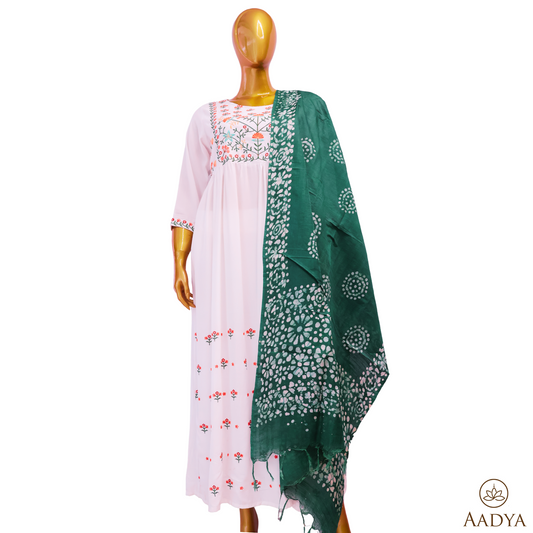 Dupatta With Batik Print