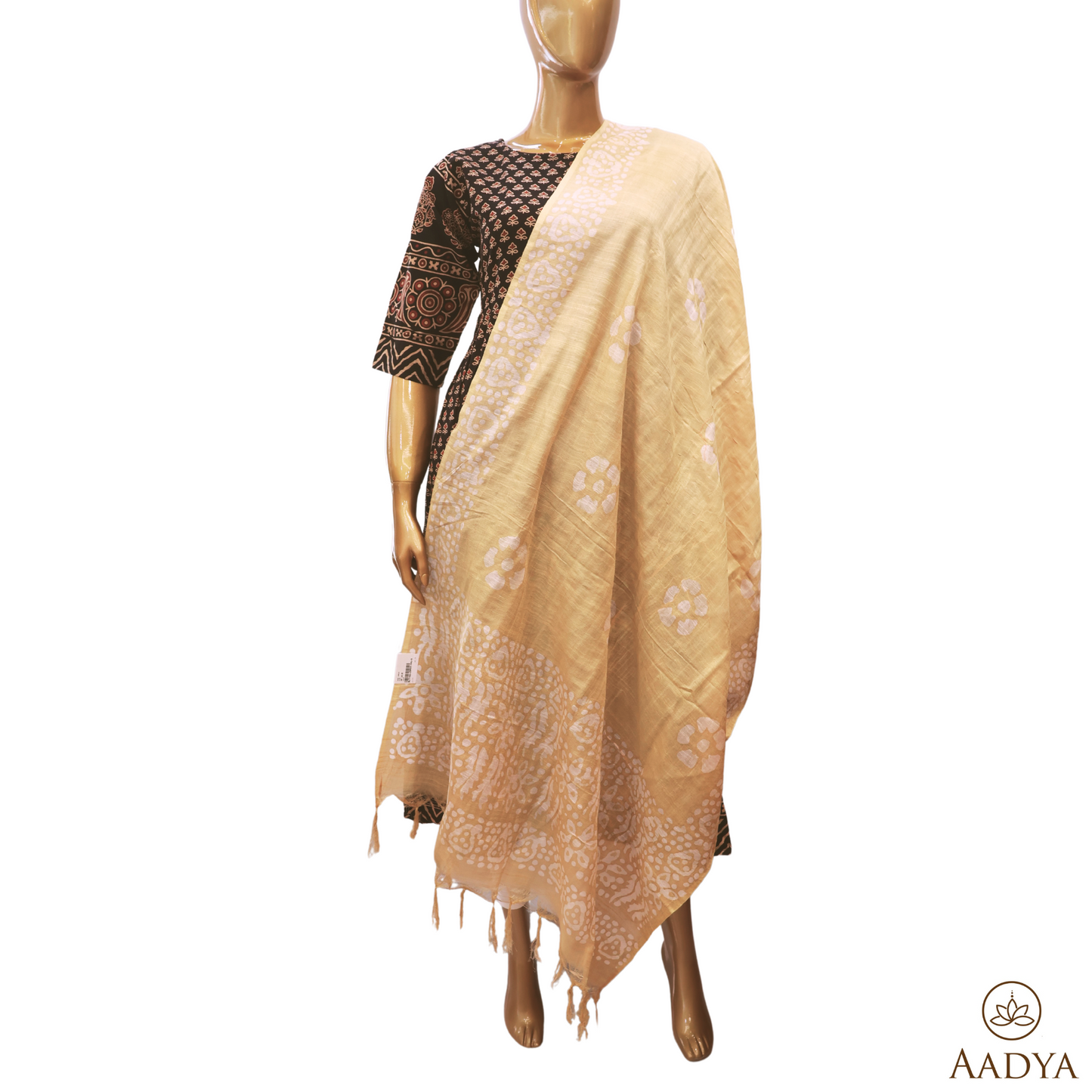 Dupatta With Batik Print