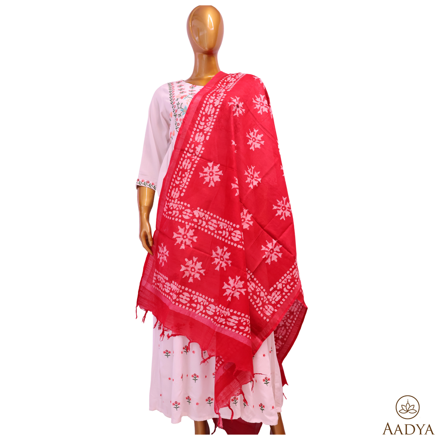 Dupatta With Batik Print