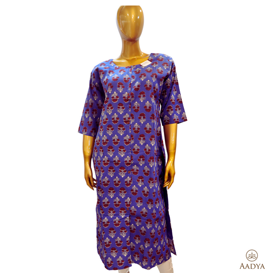 Cotton Flower Printed Kurti