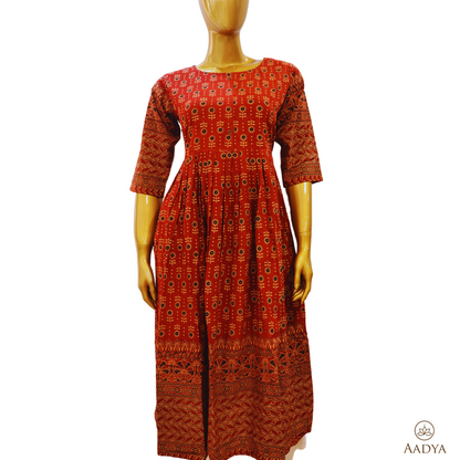 Kalamkari Flair Type Cotton Kurti